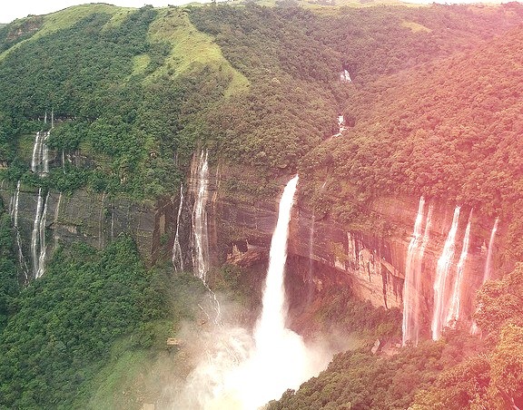 by Khandakar Mujahidul Islam on Flickr.Nohkalikai Falls is one of the tallest waterfalls in India. Its height is 335 metres. The waterfall is located near Cherrapunji, one of the wettest places on...