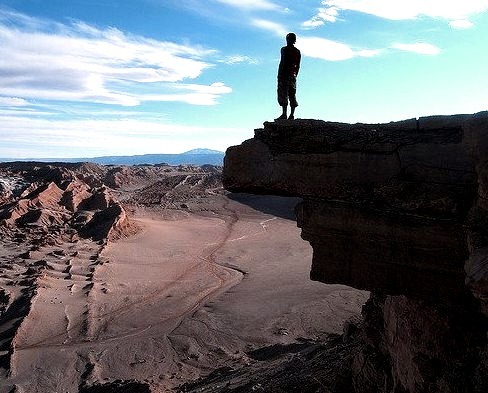 by jgomba on Flickr.Admiring the view in Valle de la Luna - San Pedro de Atacama, Chile.