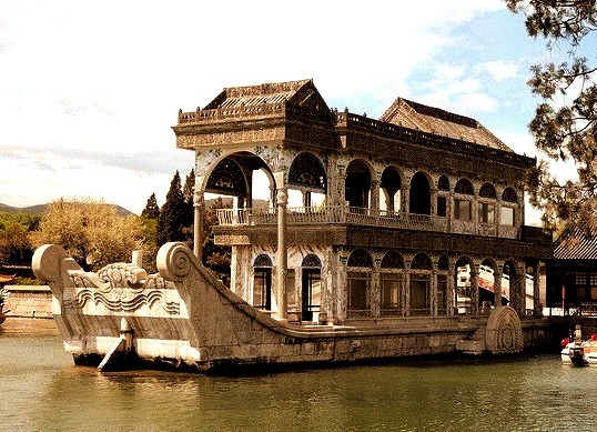 by KQN Images on Flickr.The marble boat house at Beijing Summer Palace, China.