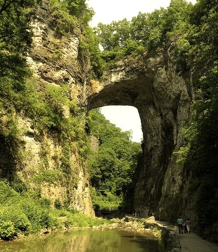 Natural Bridge in Rockbridge County, a national historic landmark in Virginia, USA
