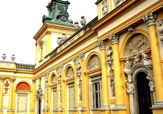 Baroque architecture at Wilanow Palace in Warsaw, Poland