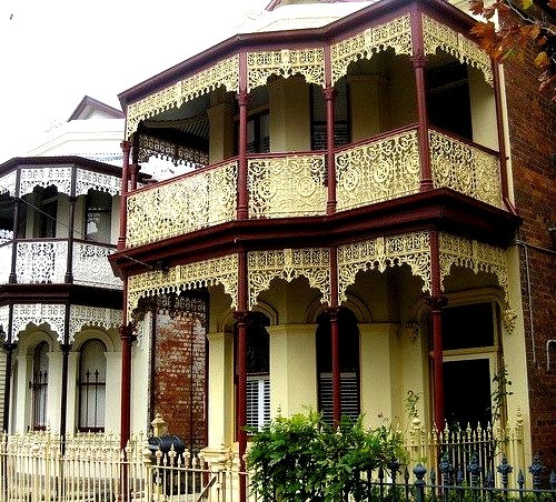 Victorian terrace houses in Flemington, Melbourne, Australia