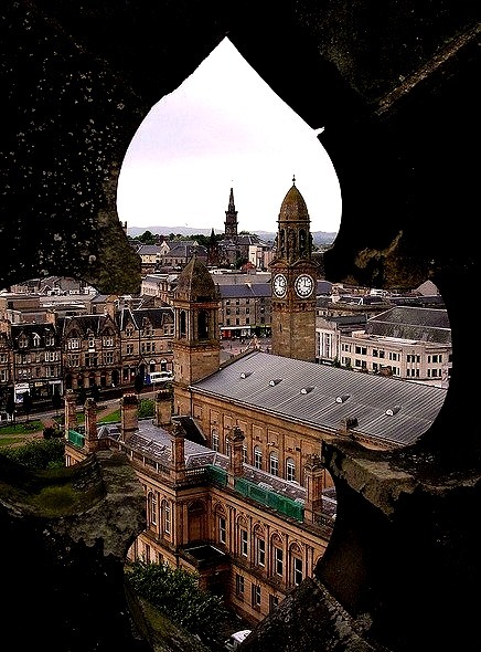 View from the top of the abbey in Paisley, Scotland