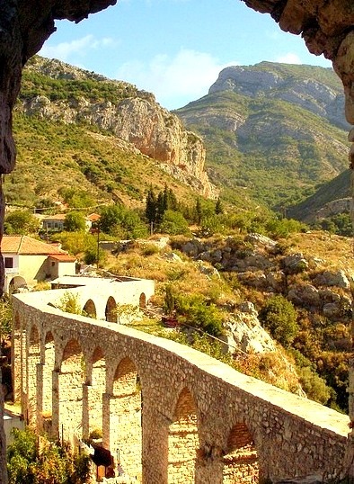 The old aqueduct of Stari Bar, Montenegro